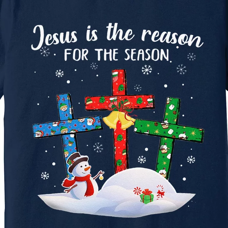 Jesus Is The Reason For The Season Christian Christmas Xmas Premium T-Shirt