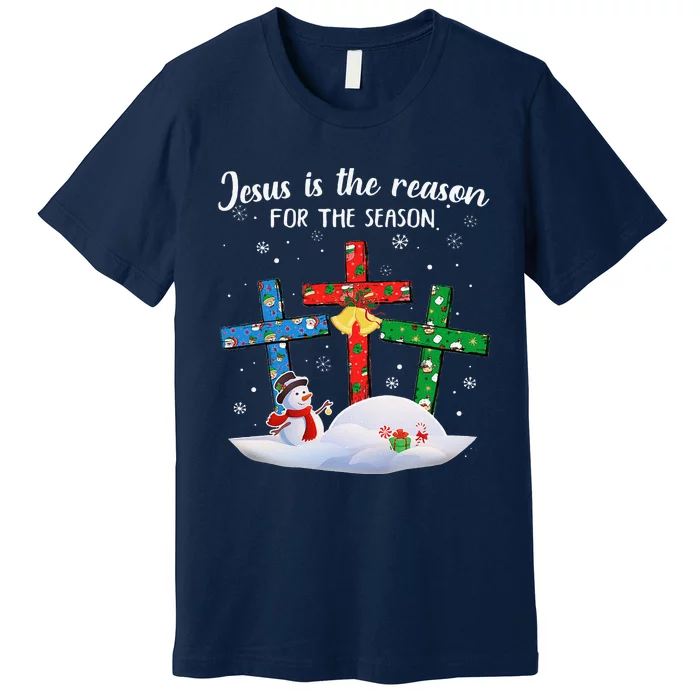 Jesus Is The Reason For The Season Christian Christmas Xmas Premium T-Shirt