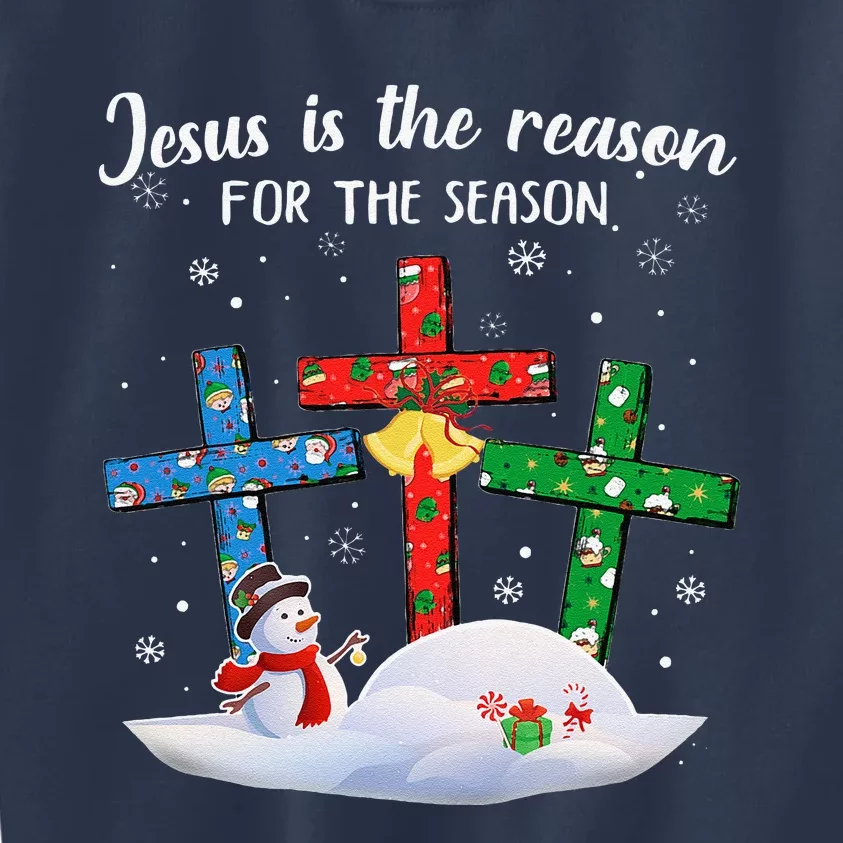 Jesus Is The Reason For The Season Christian Christmas Xmas Kids Sweatshirt