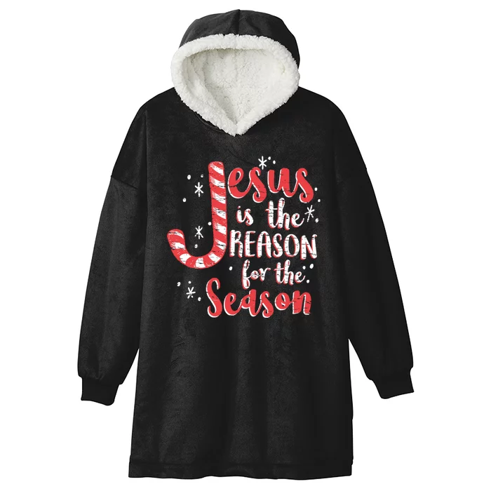 Jesus Is The Reason For Season Family Christmas Christian Hooded Wearable Blanket