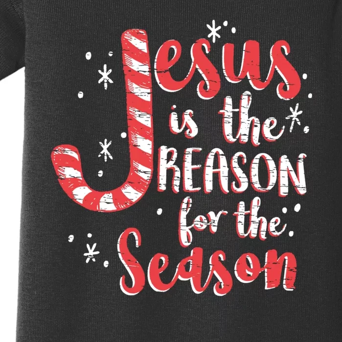 Jesus Is The Reason For Season Family Christmas Christian Baby Bodysuit