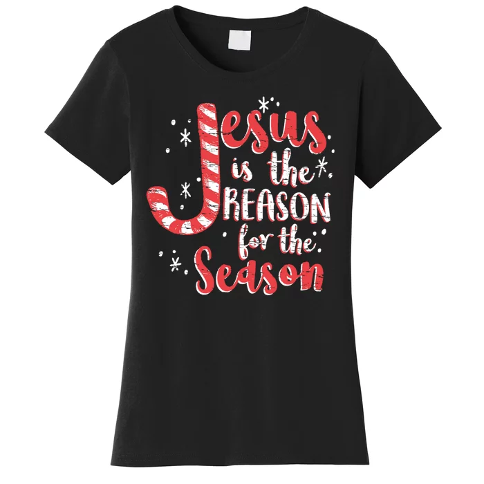 Jesus Is The Reason For Season Family Christmas Christian Women's T-Shirt