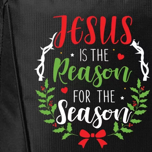 Jesus Is The Reason For The Season Christian Christmas City Backpack