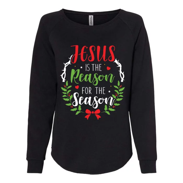 Jesus Is The Reason For The Season Christian Christmas Womens California Wash Sweatshirt