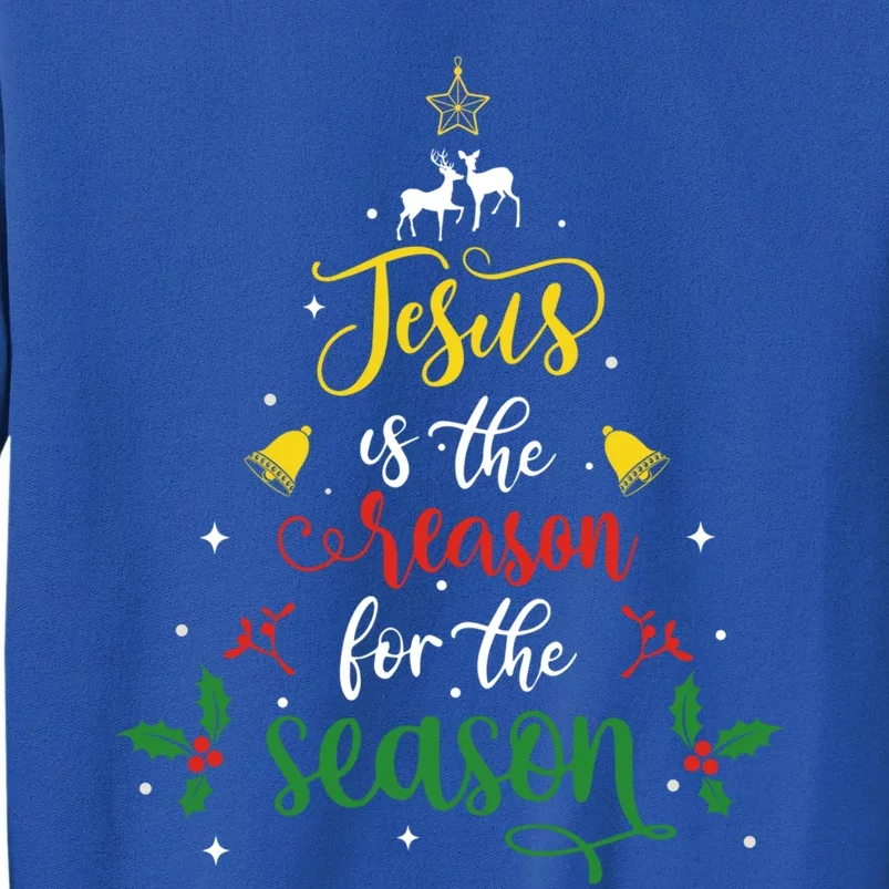 Jesus Is The Reason For Christmas Season Xmas Tree Christian Gift Sweatshirt