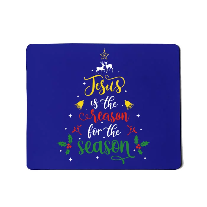 Jesus Is The Reason For Christmas Season Xmas Tree Christian Gift Mousepad