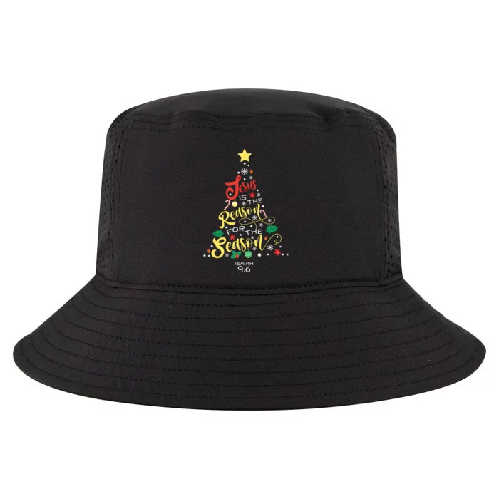 Jesus Is The Reason For The Season Christian Christmas Tree Cool Comfort Performance Bucket Hat