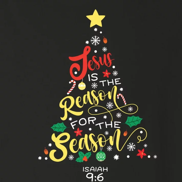 Jesus Is The Reason For The Season Christian Christmas Tree Toddler Long Sleeve Shirt