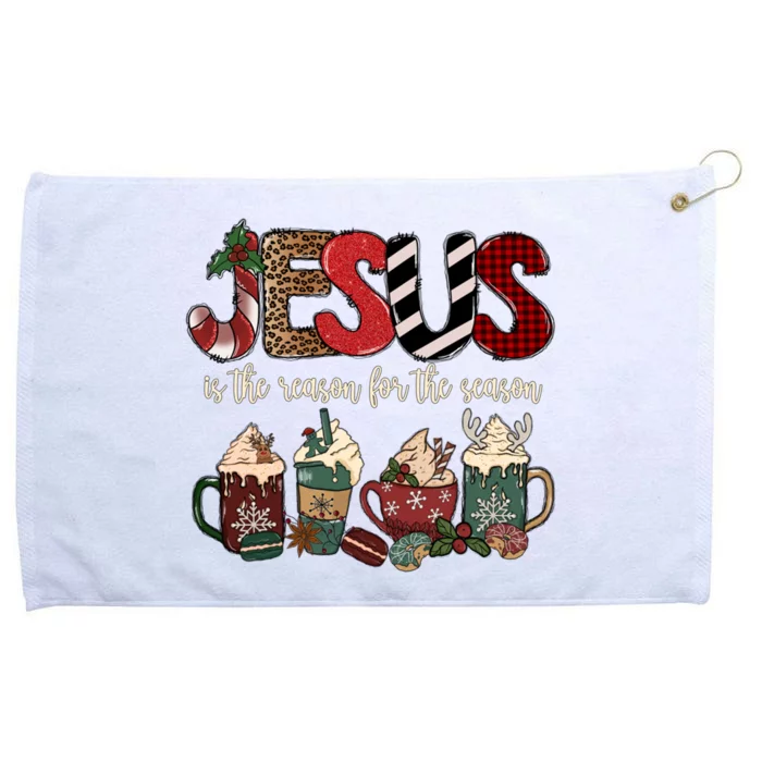 Jesus Is The Reason For The Season For Christmas Christian Meaningful Gift Grommeted Golf Towel