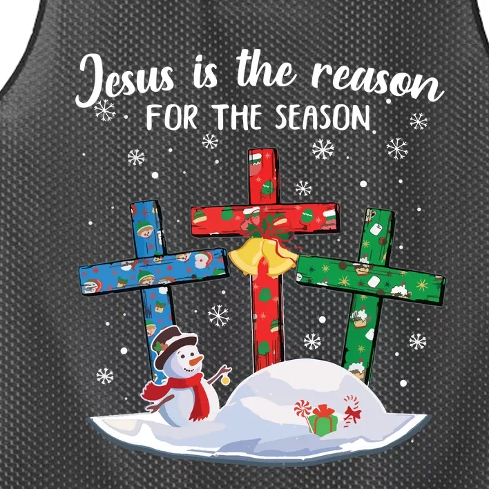 Jesus Is The Reason For The Season Christian Christmas Xmas Mesh Reversible Basketball Jersey Tank