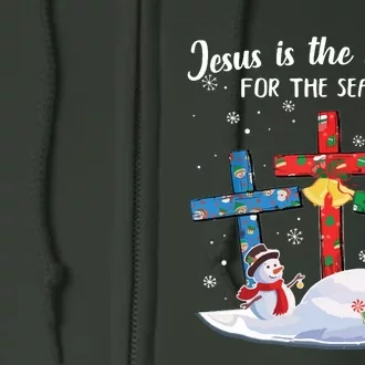 Jesus Is The Reason For The Season Christian Christmas Xmas Full Zip Hoodie