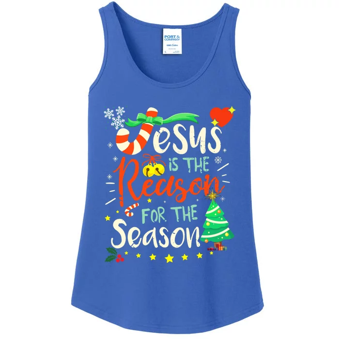 Jesus Is The Reason For The Season Ugly Christmas Sweater Great Gift Ladies Essential Tank