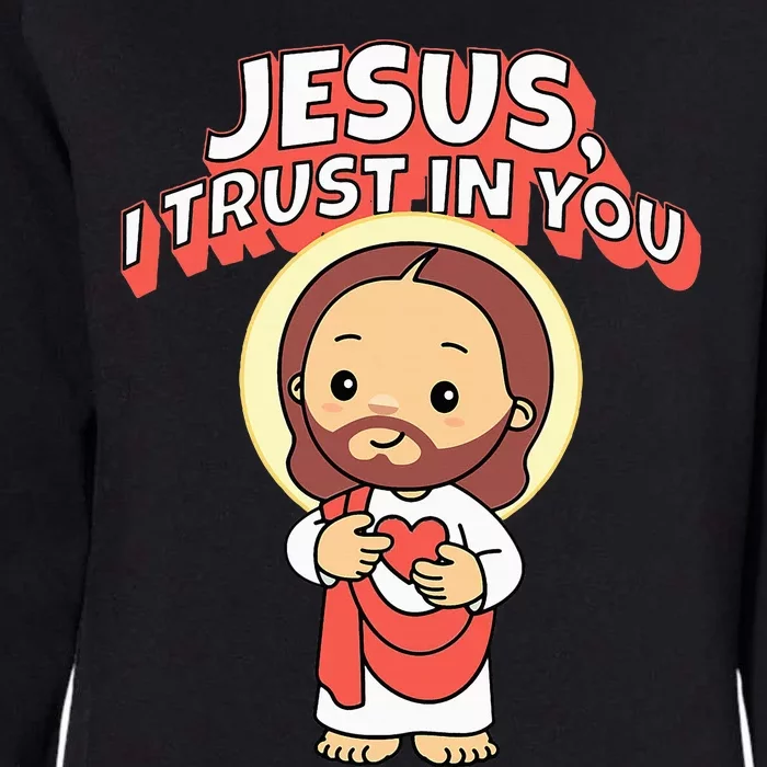 Jesus I Trust In You Divine Mercy Cute Catholic Womens California Wash Sweatshirt