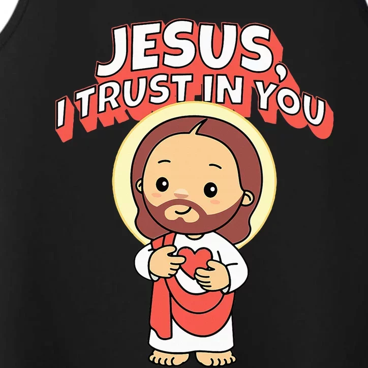 Jesus I Trust In You Divine Mercy Cute Catholic Performance Tank