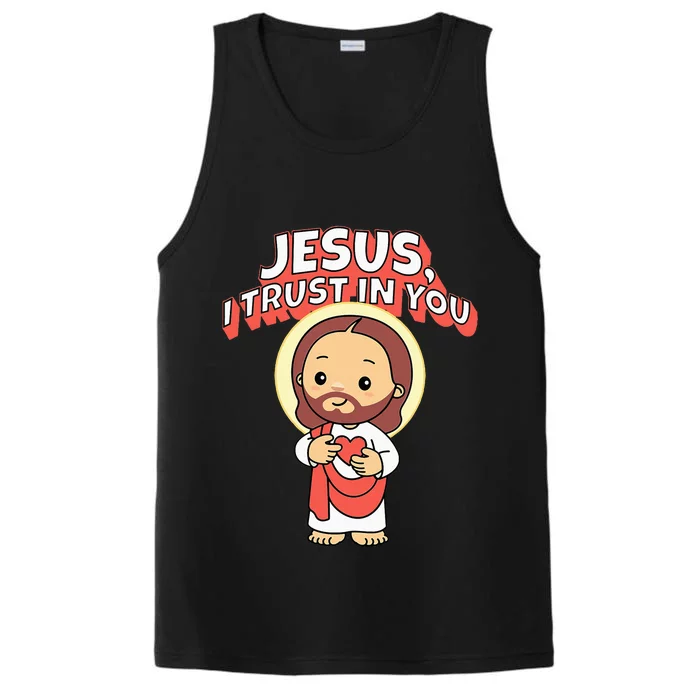 Jesus I Trust In You Divine Mercy Cute Catholic Performance Tank