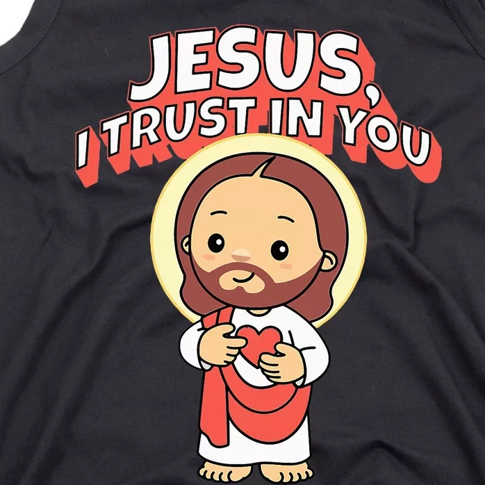 Jesus I Trust In You Divine Mercy Cute Catholic Tank Top