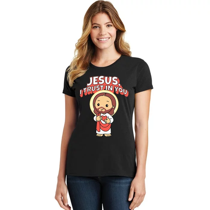 Jesus I Trust In You Divine Mercy Cute Catholic Women's T-Shirt