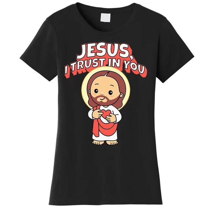 Jesus I Trust In You Divine Mercy Cute Catholic Women's T-Shirt