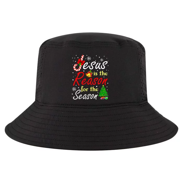 Jesus Is The Reason For The Season Funny Christmas Pajamas Cool Comfort Performance Bucket Hat