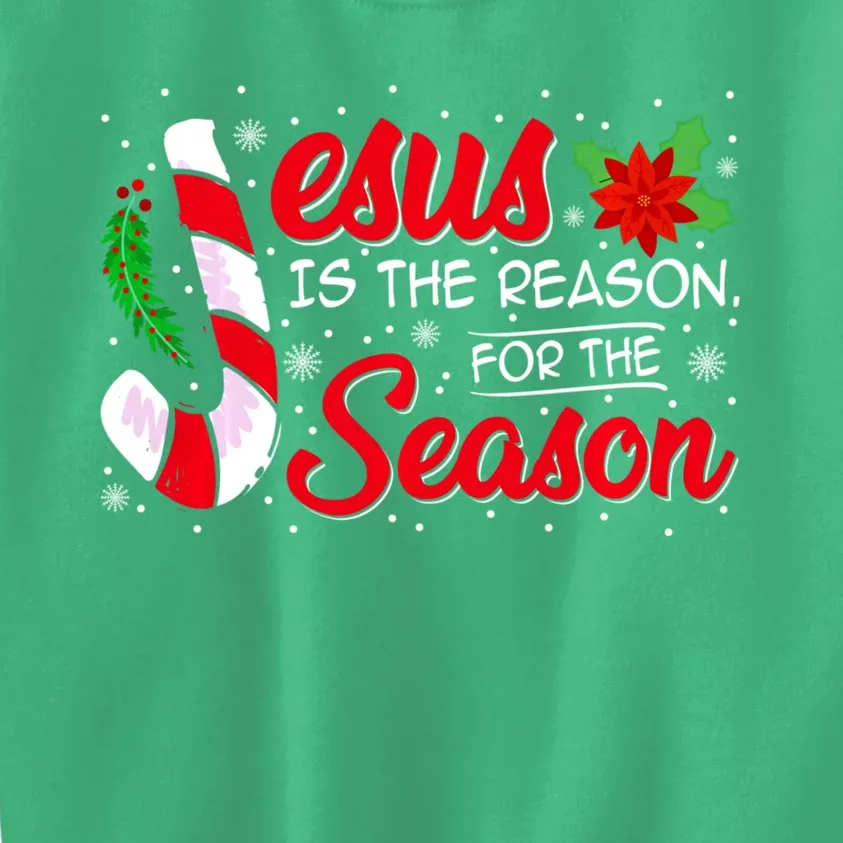 Jesus Is The Reason For The Season Christian Christmas Party Kids Sweatshirt