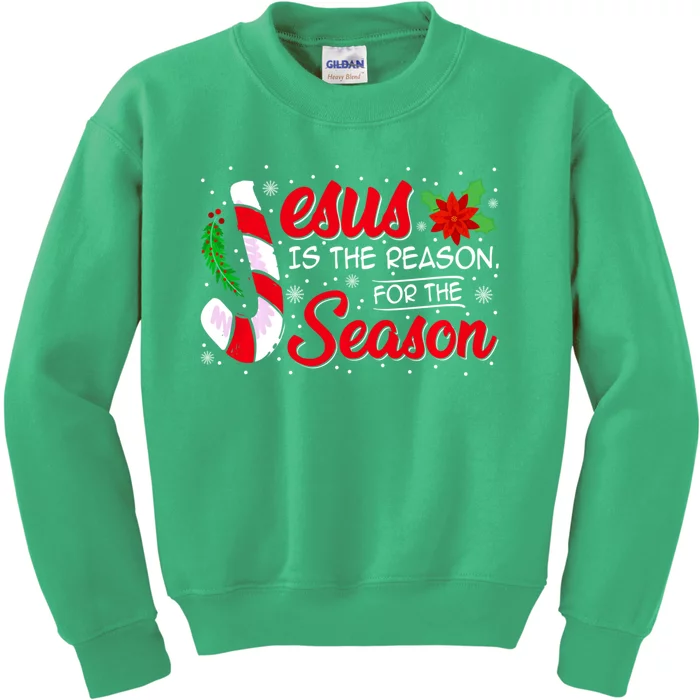 Jesus Is The Reason For The Season Christian Christmas Party Kids Sweatshirt