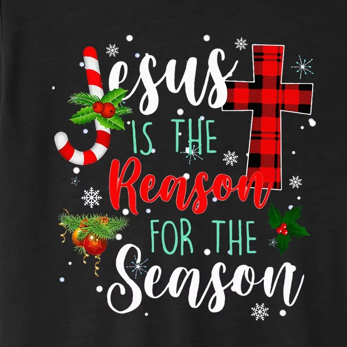 Jesus Is The Reason For Season Christmas Family Pajamas ChromaSoft Performance T-Shirt