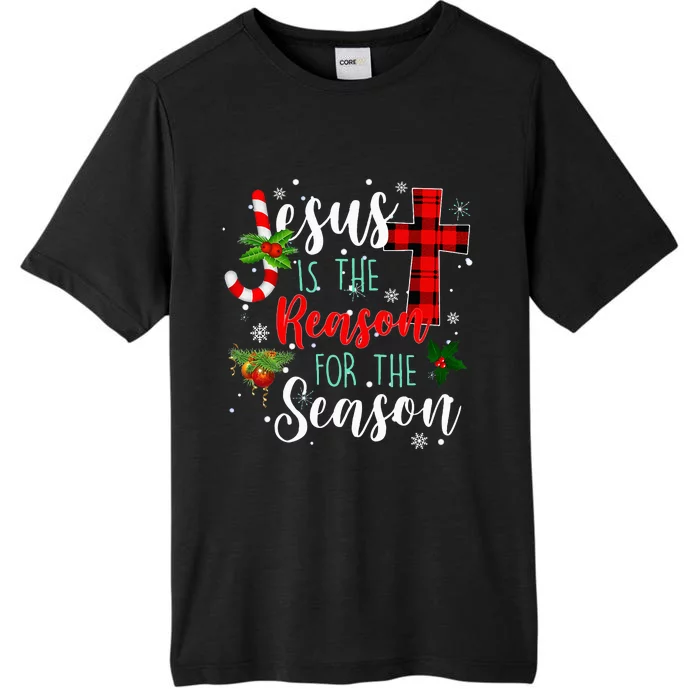 Jesus Is The Reason For Season Christmas Family Pajamas ChromaSoft Performance T-Shirt