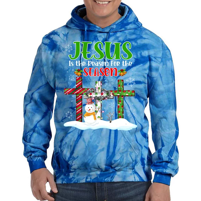 Jesus Is The Reason For The Season Christ Cross Pajamas Cool Gift Tie Dye Hoodie