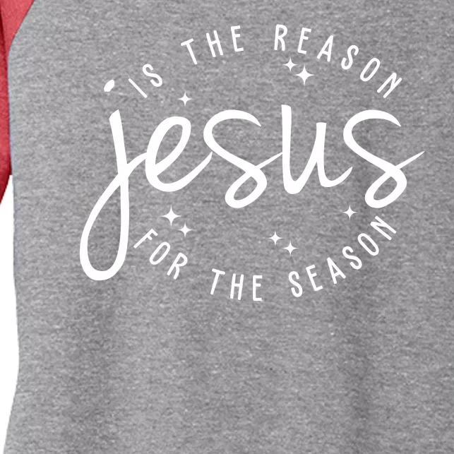 Jesus Is The Reason For The Season Holiday Women's Tri-Blend 3/4-Sleeve Raglan Shirt