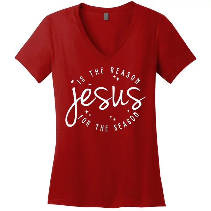 Jesus Is The Reason For The Season Holiday Women's V-Neck T-Shirt