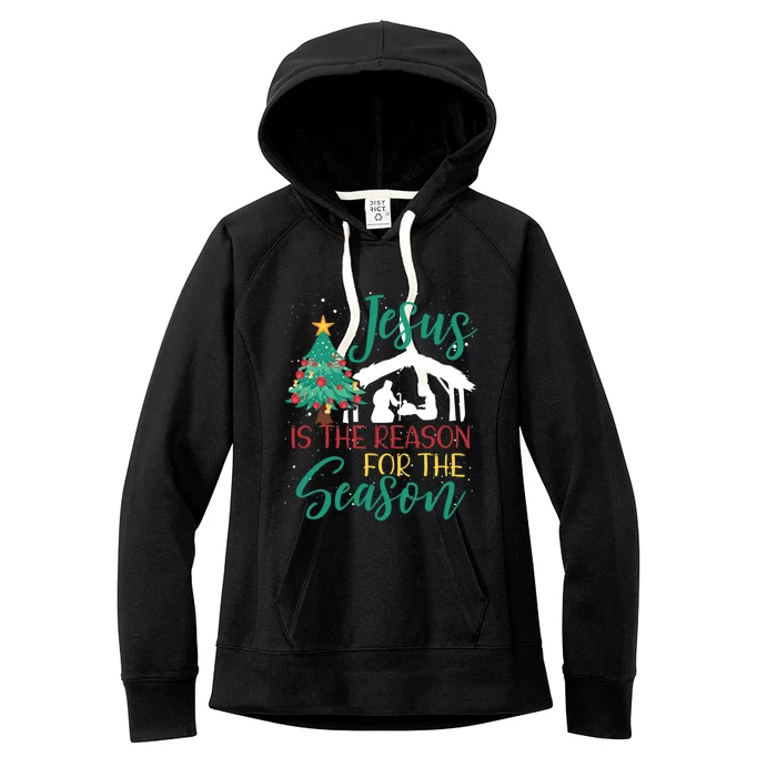 Jesus Is The Reason For The Season Christian Believer Gift Women's Fleece Hoodie