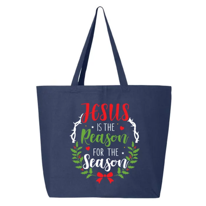 Jesus Is The Reason For The Season Christian Christmas Gift 25L Jumbo Tote