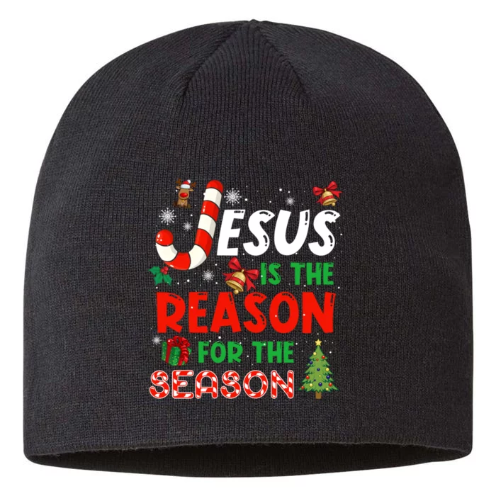 Jesus Is The Reason For The Season Faith Christmas Pajamas 8 1/2in Sustainable Knit Beanie