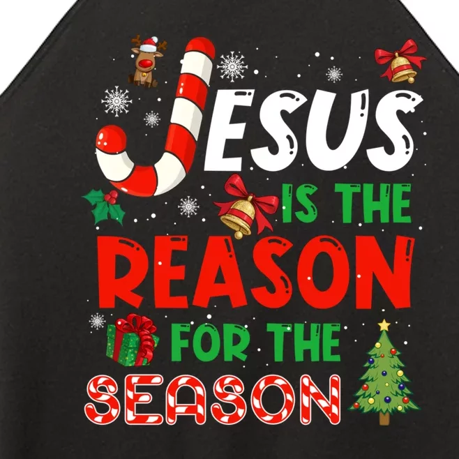 Jesus Is The Reason For The Season Faith Christmas Pajamas Women’s Perfect Tri Rocker Tank