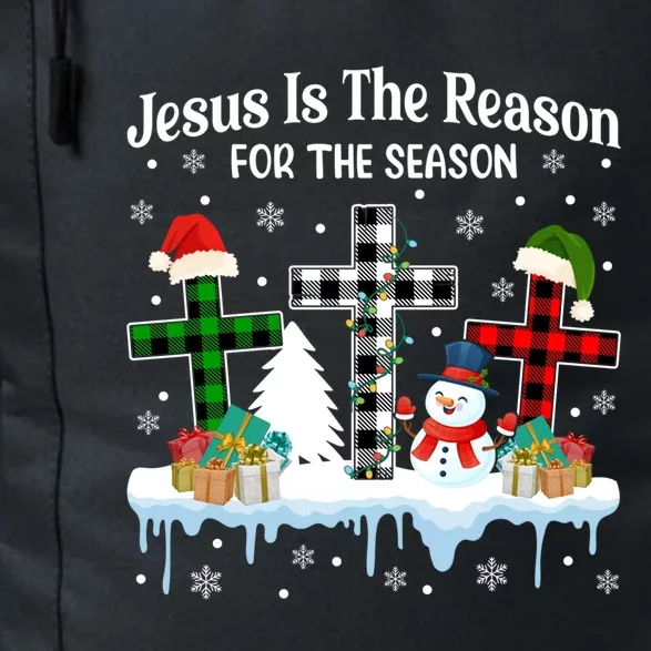 Jesus Is The Reason For The Season Christian Christmas Plaid Gift Daily Commute Backpack