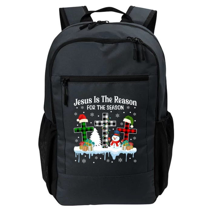 Jesus Is The Reason For The Season Christian Christmas Plaid Gift Daily Commute Backpack