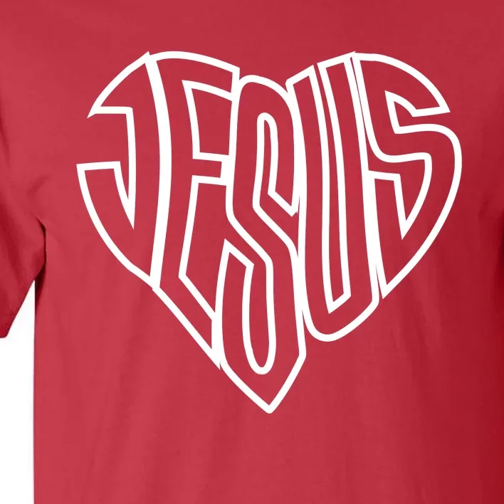 JESUS In The Shape Of A Heart Tall T-Shirt