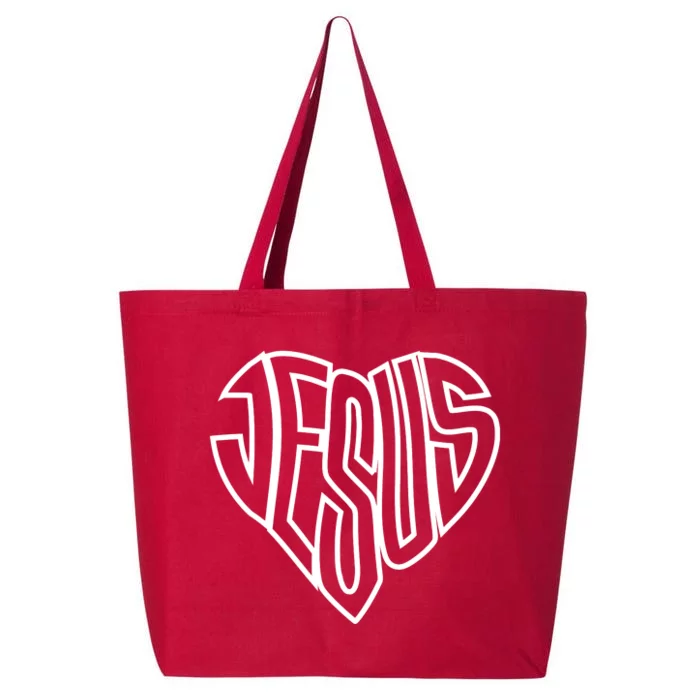 JESUS In The Shape Of A Heart 25L Jumbo Tote