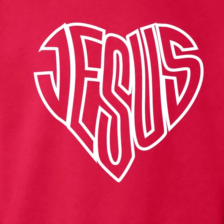 JESUS In The Shape Of A Heart Toddler Hoodie