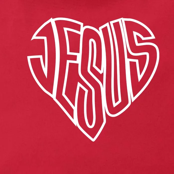 JESUS In The Shape Of A Heart Zip Tote Bag