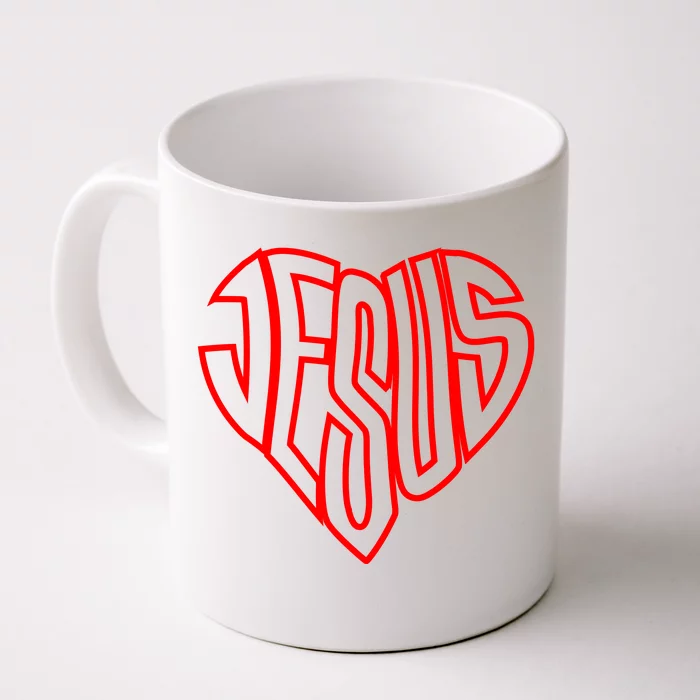 JESUS In The Shape Of A Heart Front & Back Coffee Mug