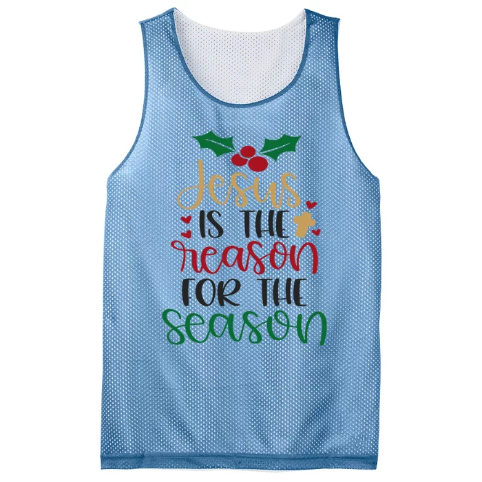 Jesus Is The Reason For The Season Christmas Mesh Reversible Basketball Jersey Tank