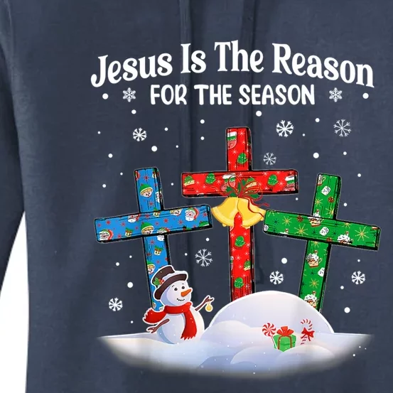 Jesus Is The Reason For The Season Christian Christmas Funny Gift Women's Pullover Hoodie