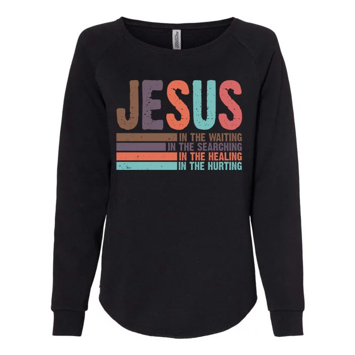 Jesus In The Waiting Quote Christian Vintage Womens California Wash Sweatshirt