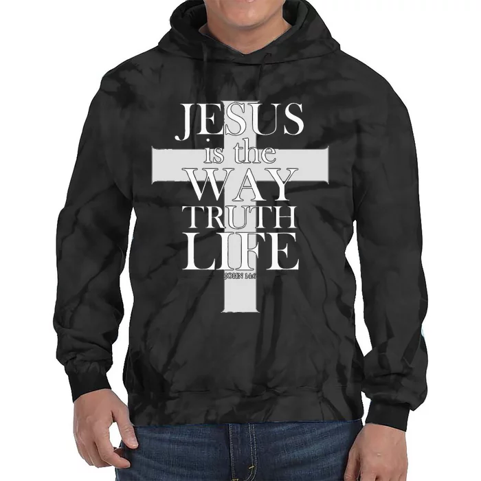 Jesus Is The Way The Truth The Life Bible Christian Tie Dye Hoodie