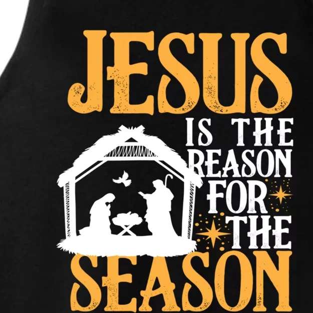 Jesus Is The Reason For The Season Christian Christmas Meaningful Gift Ladies Tri-Blend Wicking Tank