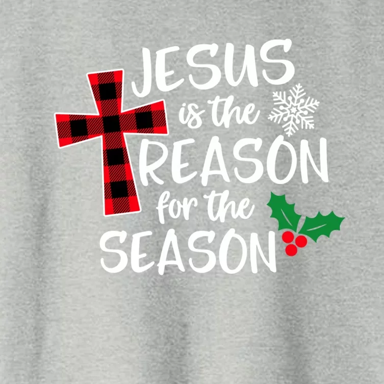 Jesus Is The Reason For The Season Christian Christmas Meaningful Gift Women's Crop Top Tee