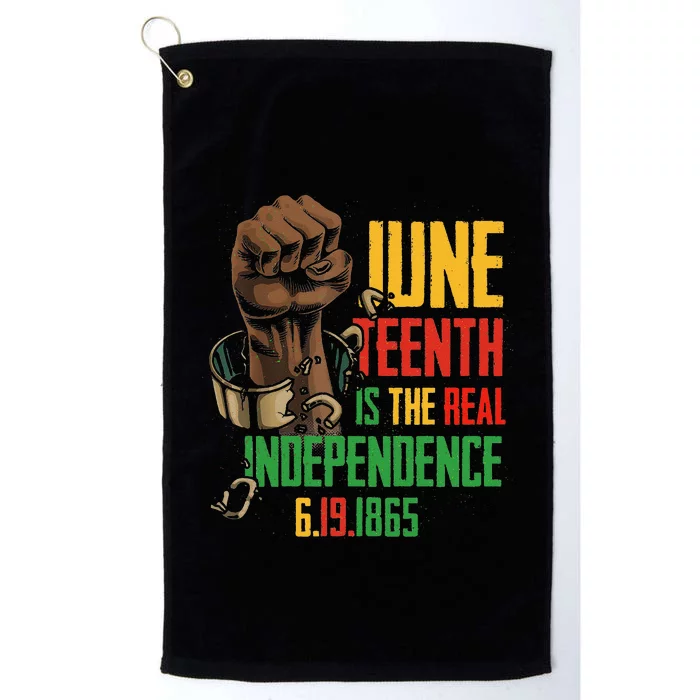 Juneteenth Is The Real Independence Day 1865 Freedom Pride Platinum Collection Golf Towel