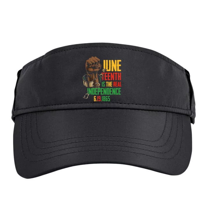 Juneteenth Is The Real Independence Day 1865 Freedom Pride Adult Drive Performance Visor