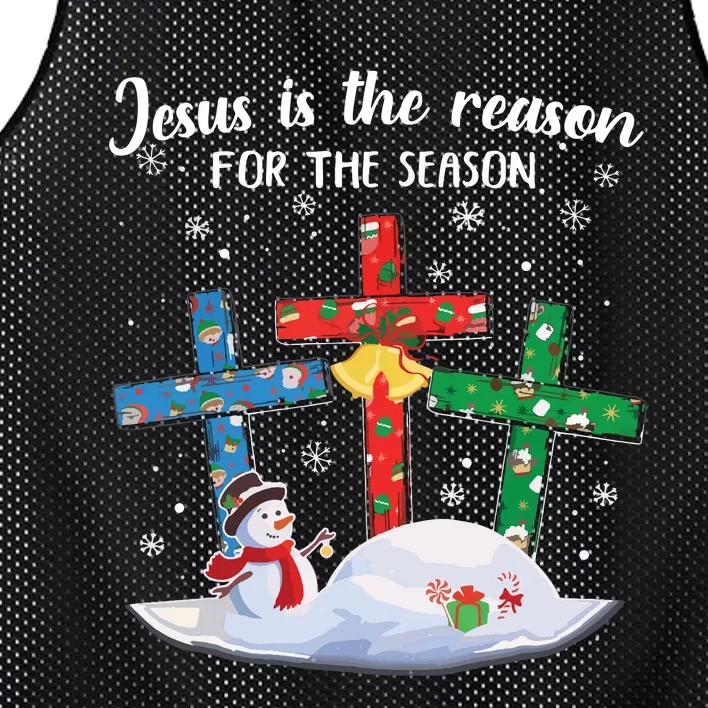 Jesus Is The Reason For The Season Christian Christmas Xmas Mesh Reversible Basketball Jersey Tank